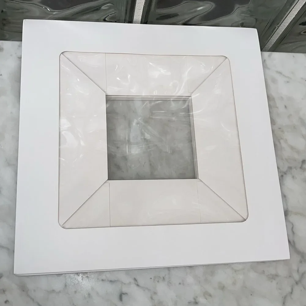 3 packs White Cake Box with Clear Lid 12 in x 12 in x 10 in